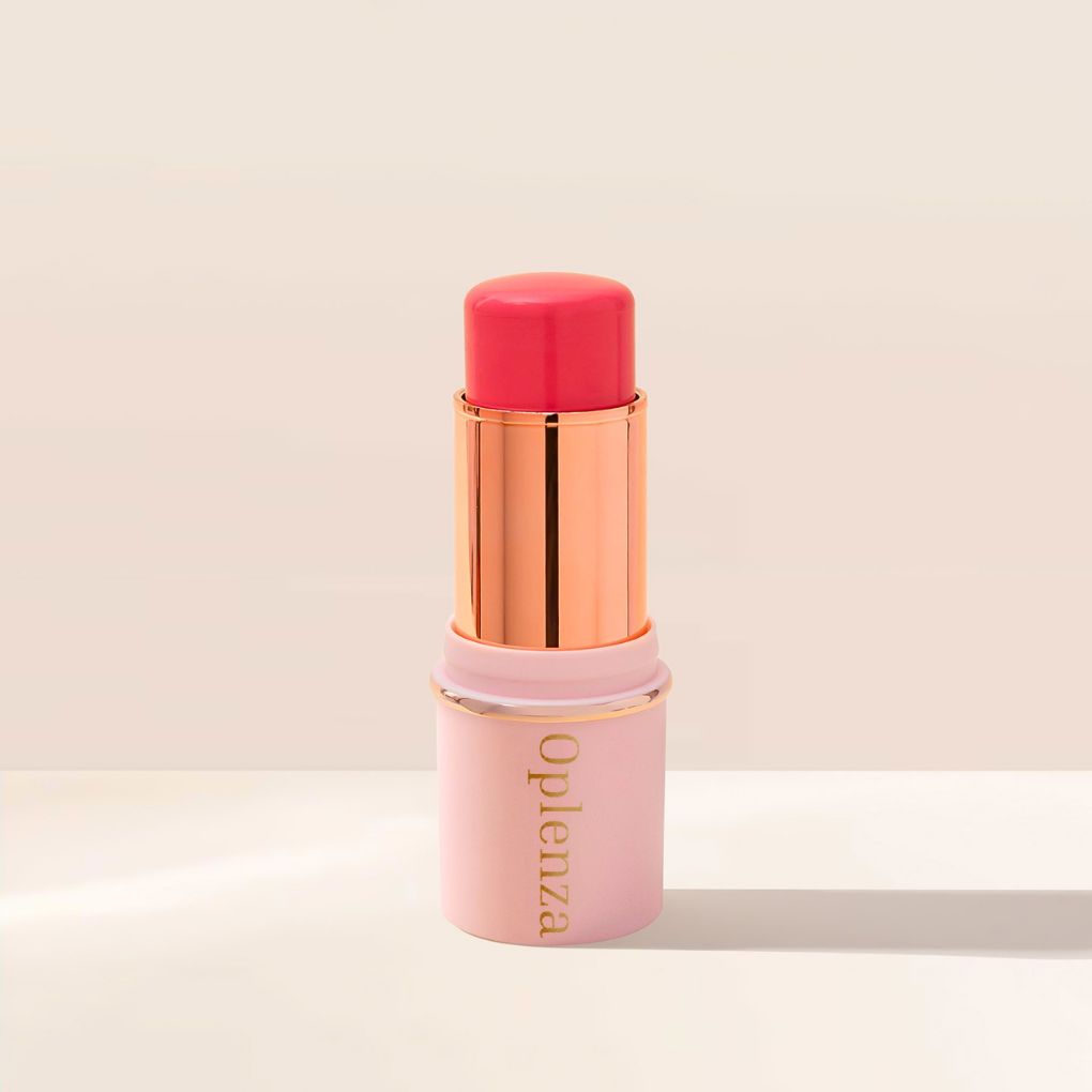 Oplenza Blush Stick - 01 Peachy Keen, luxury makeup, blush stick for fuller cheeks, dewy glow blush stick for a radiant, long-lasting look.
