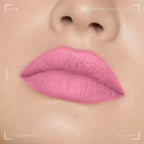 A close-up of a woman's lips showcasing the best liquid matte lipstick kit—ultra-pigmented, smudge-proof, and long-lasting—in shade  04 Magenta