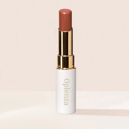 Oplenza Icon Glitter Lipstick in shade 05 Caramel Spark, the best nude long lasting glitter lipstick