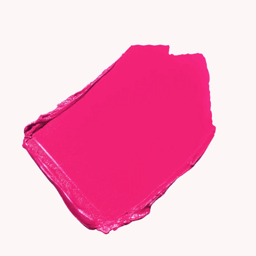 Swatch of Oplenza Icon Moisture Lipstick in shade 10 fuchsia Moist - the best lipstick for dry lips