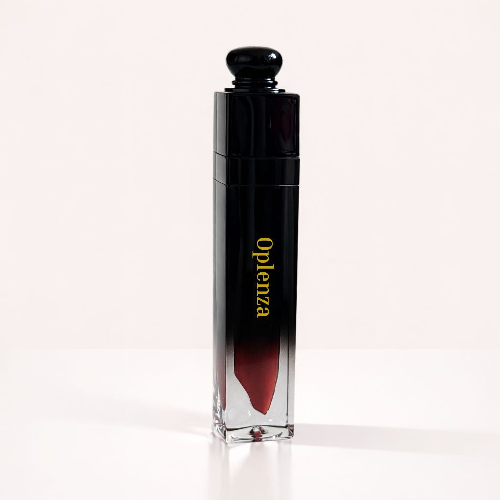 Oplenza Signature Ultra Shine Lip Gloss in 11 Suede, showing the tube on a neutral background, best shimmer lip gloss