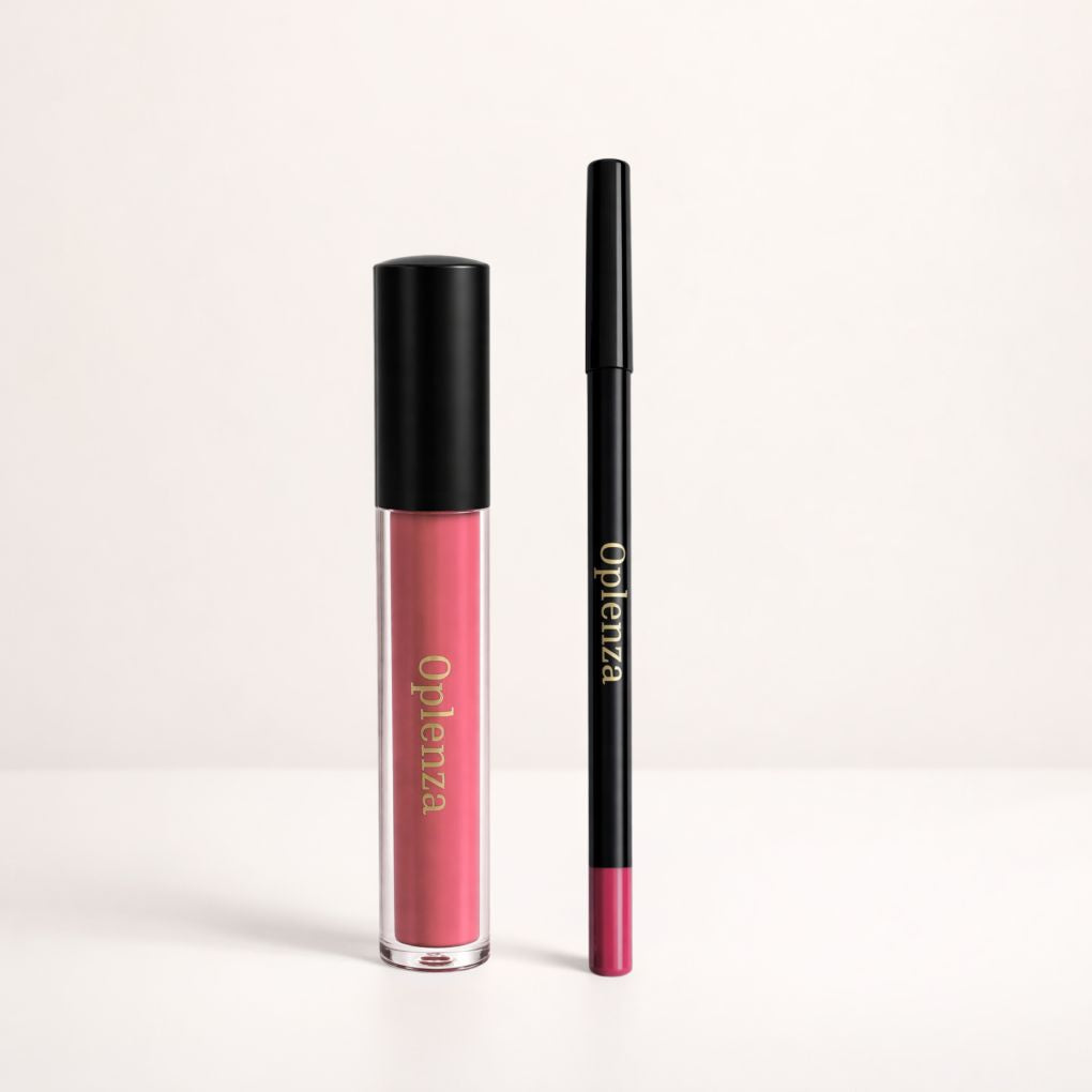 Oplenza Opulent Matte Lip Kit: the best duo of liquid lipstick and lip liner—smudge-proof, long-lasting, highly pigmented, with no flaking or heavy feel—Shade 13 Peach
