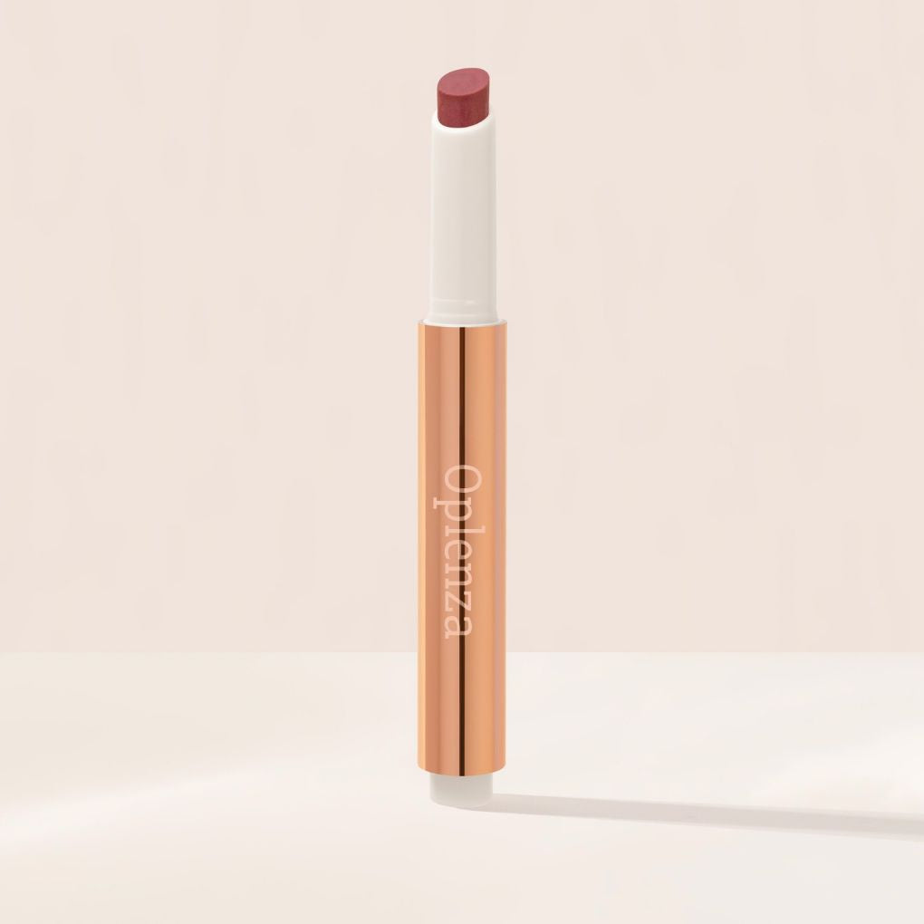 Oplenza Hydrating Shimmer Lip Balm - Bombshell, long-lasting wear, buildable coverage, hydrating texture shimmer lip balm for a flawless, radiant beauty look.
