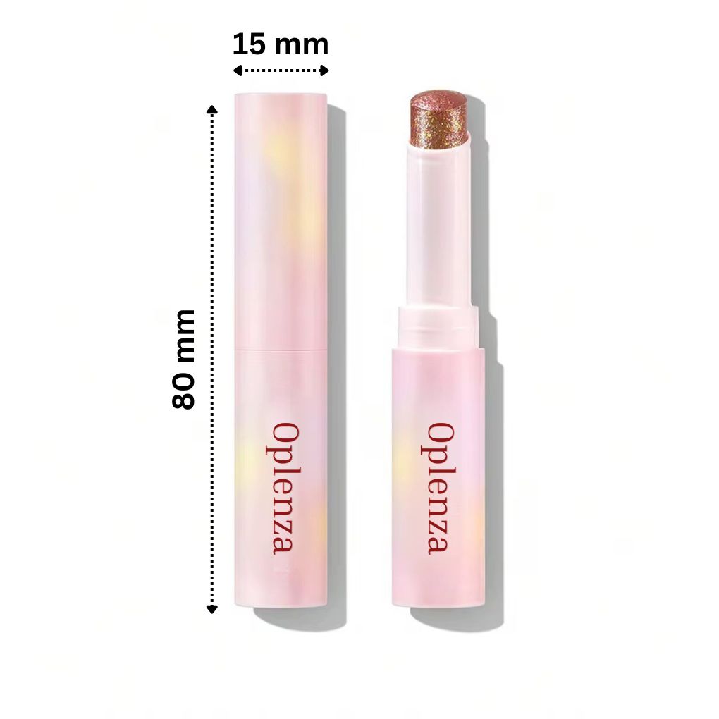 Oplenza Crystal Jelly Glitter Stick-dimensions, Jelly glitter highlighter on cheekbones and nose bridge
Shade: Orchid Aura, Tulip Twist, Moonglow Mink, Lavender Glow, Sunbeam Sparkle, Sparkle Surge