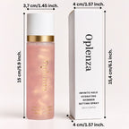 Oplenza Infinite Hold Hydrating Shimmer Setting Spray - Oplenza 100 ml hydrating shimmer setting spray bottle and box.