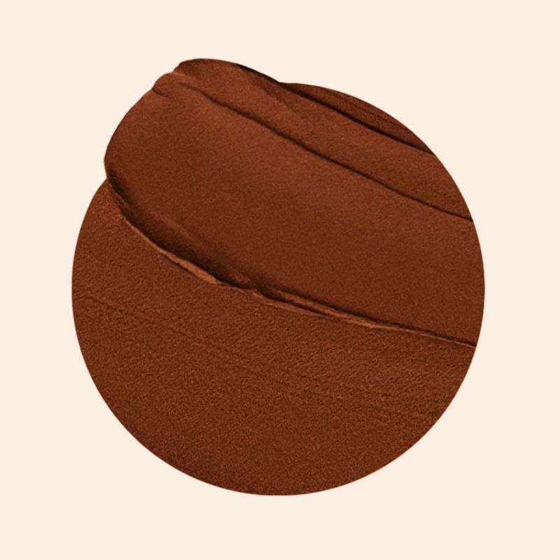 Oplenza Signature Matte Lipstick swatch - Grounded, makeup essentials, flawless finish matte lipstick for a long-lasting makeup look
