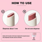 Oplenza Hydrating Dewy Lip Balm application on lips with glossy buildable color.
Shades: 10 Berry, 06 Popstar, 03 Mocha, 05 Peachie, 04 Crystal.