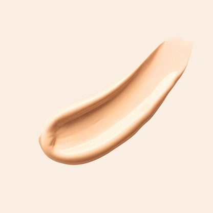 Swatch of Oplenza Weightless longwear liquid foundation in shade L05-160W, best foundation for beginners.