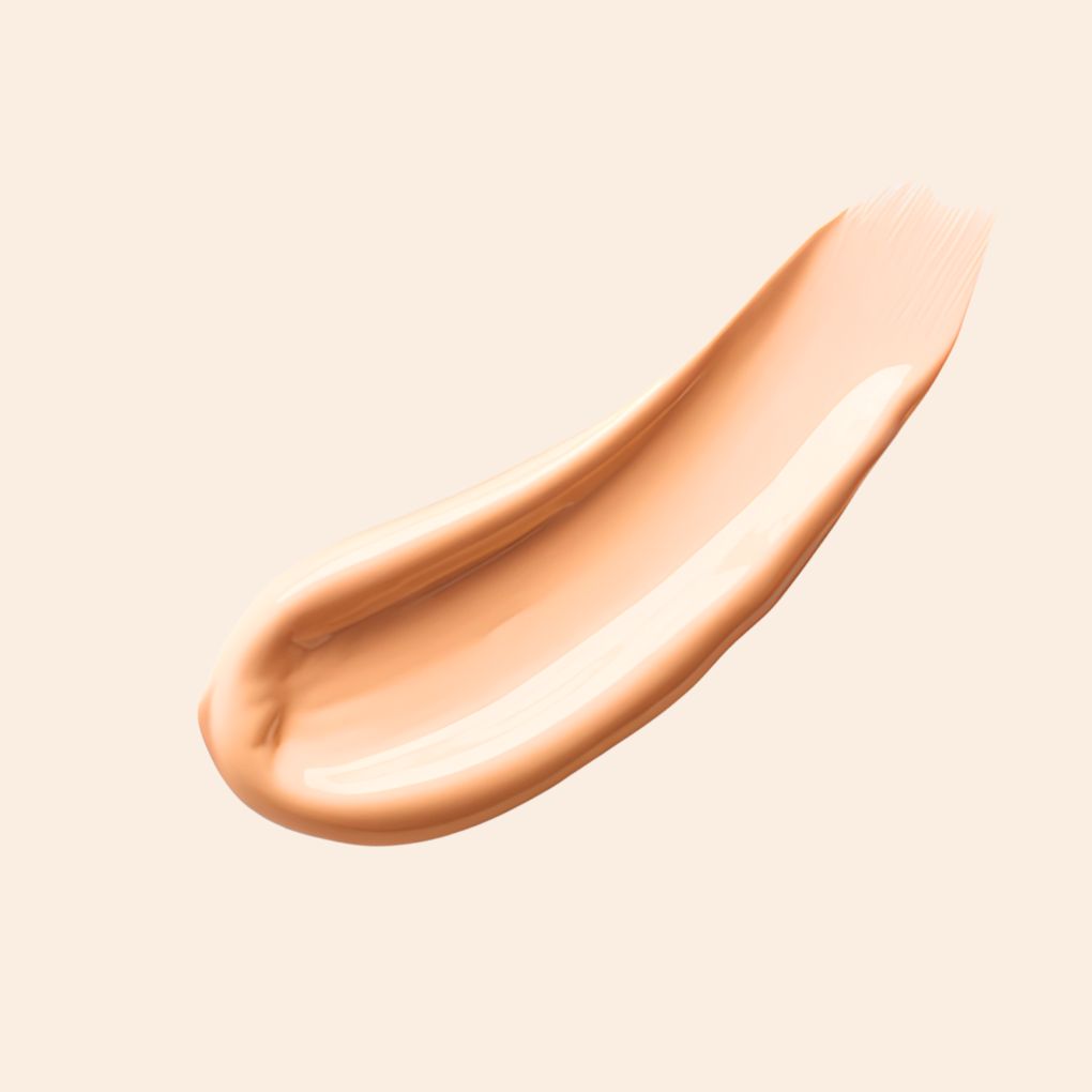 Swatch of Oplenza Weightless longwear liquid foundation in shade L08-220W, best make-up foundation to wear everyday.