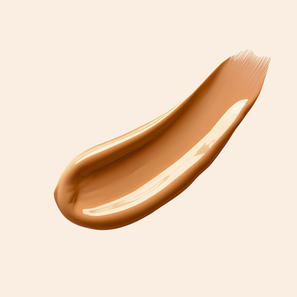 Swatch of Oplenza Weightless longwear liquid foundation in shade L25-280W, the highest quality of makeip foundation