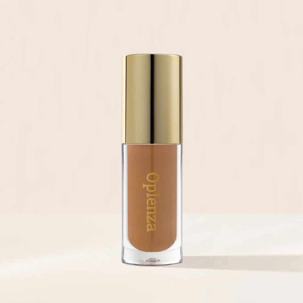Oplenza Opulent Lustre Gloss - Latte, cruelty-free cosmetics, makeup must-have, everyday makeup essential lip gloss for a flawless, radiant beauty look.
