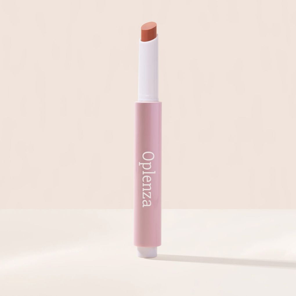 Oplenza Hydrating Dewy Lip Balm - Mocha, lightweight feel, dewy glow, cruelty-free cosmetics lip balm for a flawless, radiant beauty look.
