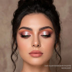 Oplenza Easy Glam Eyeshadow Palette "Moonlight" applied on eyes creating an effortless glam look with seamless blending and natural dimension