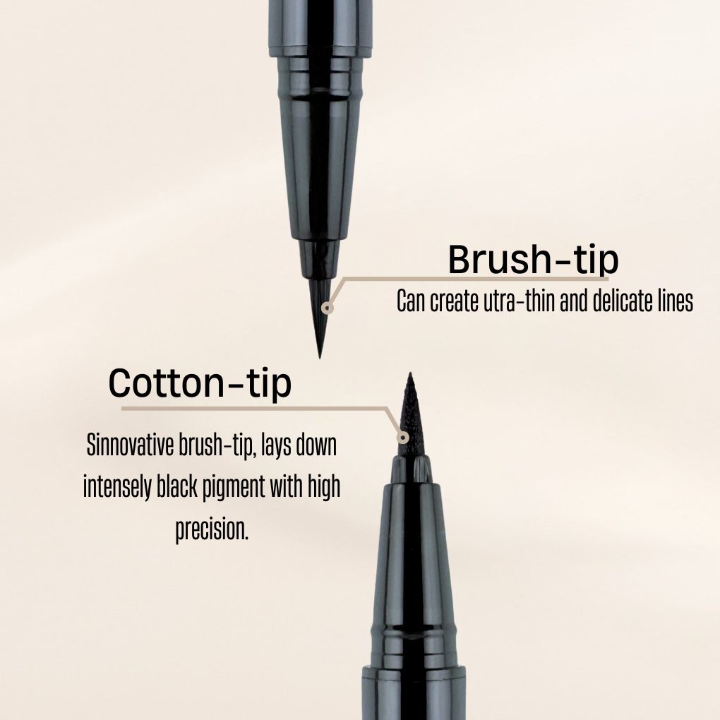 Oplenza Perfect Strokes Liquid Eyeliner - Cotton and Brush tips