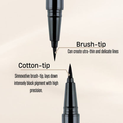 Oplenza Perfect Strokes Liquid Eyeliner - Cotton and Brush tips