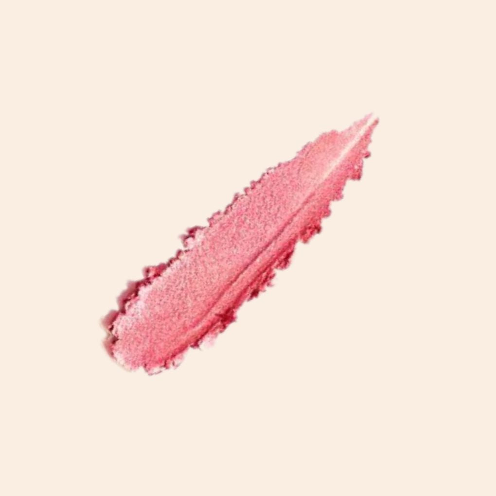 Swatch of Oplenza Luminous Pressed Powder Blush in shade Pretty-The best brand  of pressed powder blush.