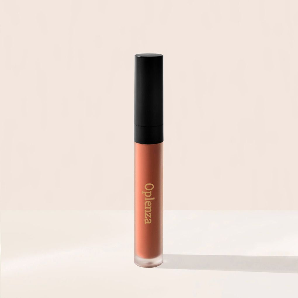 Oplenza Signature Velvet Liquid Lipstick - Rose Drape, hydrating texture, dewy glow, high pigment payoff velvet liquid lipstick for a flawless, radiant beauty look.
