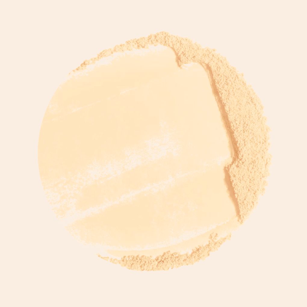 Oplenza Natural Veil Setting Powder swatch - Sand, vegan, professional makeup, radiant look setting powder for a radiant, long-lasting makeup look
