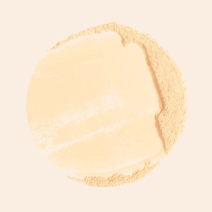 Oplenza Natural Veil Setting Powder swatch - Sand, vegan, professional makeup, radiant look setting powder for a radiant, long-lasting makeup look

