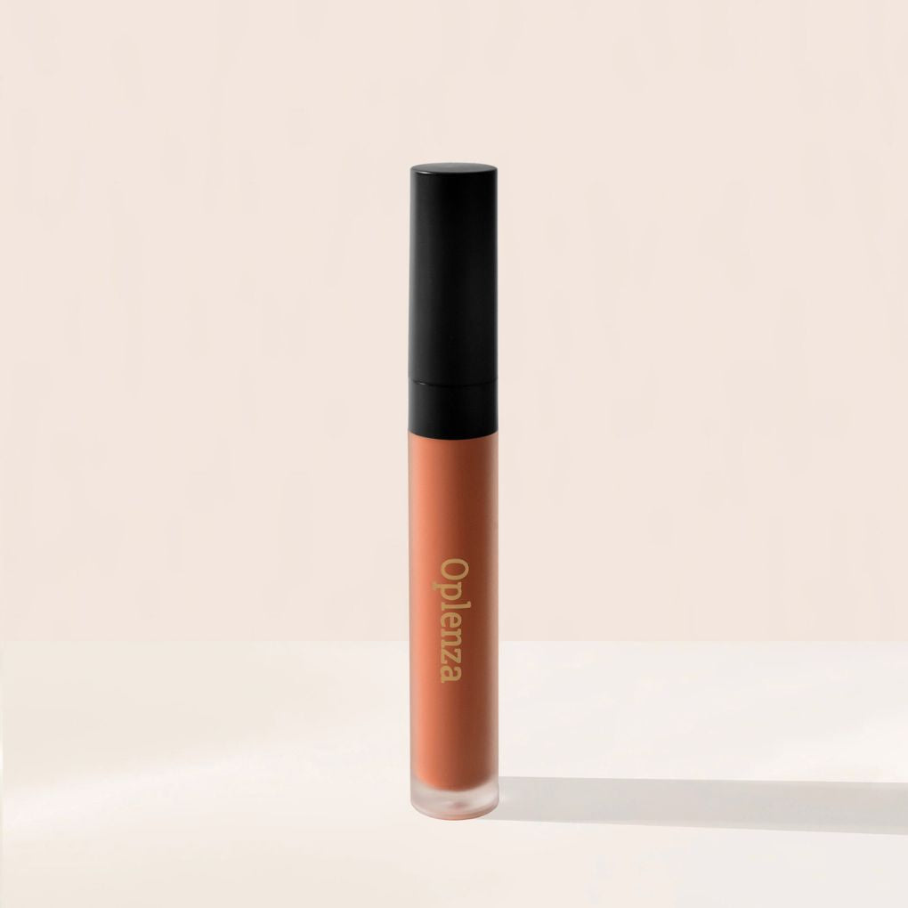 Oplenza Signature Velvet Liquid Lipstick - Satin Sand, lasting comfort, smudge-proof, hydrating texture velvet liquid lipstick for a flawless, radiant beauty look.
