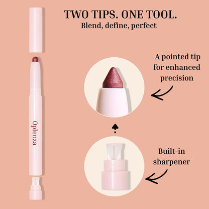Oplenza Easy Glide Eyeshadow Stick with built-in sharpener-pointed tip.
Sahdes: Flame, Rose, Satin, Cocoa, Dazzling, Sparkling
