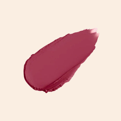 Swatch of Oplenza Signature Moist-Matte Lipstick in shade 04 Main Character-Creamy matte lipstick texture with smooth finish