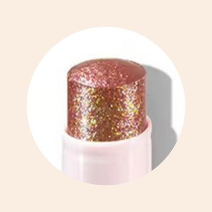 Close-up of Oplenza Crystal Jelly Glitter Stick in shade Tulip Twist-the best crystal jelly glitter eyeshadow stick