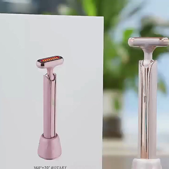 Oplenza skincare wand in color Soft Taupe and White, how to use 