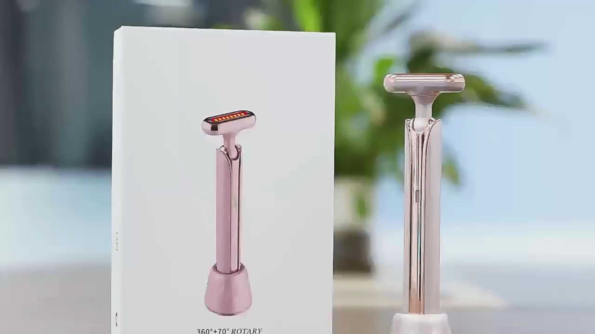 Oplenza skincare wand in color Soft Taupe and White, how to use 