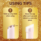 Oplenza Crystal Jelly Glitter Stick-instructions "how to use" the product.
Shade: Orchid Aura, Tulip Twist, Moonglow Mink, Lavender Glow, Sunbeam Sparkle, Sparkle Surge